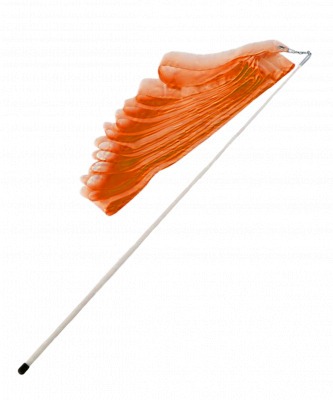 Лента для художественной гимнастики 6 м, с палочкой 56 см, оранжевая (104534)