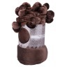 Плед с помпонами "горький шоколад" 150*200 см. SANTALINO (981-023)