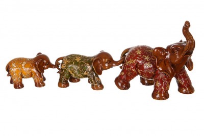 Комплект фигурок из 3-х шт."семья слонов.оберег для детей и родителей" 10/13/26 см Hong Kong (114-075) 