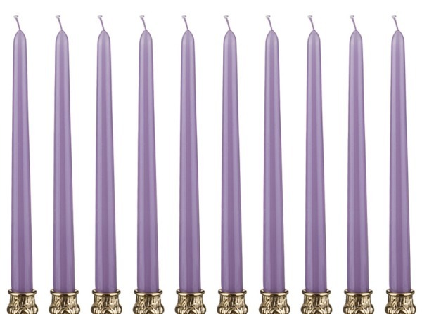 Набор свечей из 10 шт.высота=29 см.лиловый (кор=9набор.) Adpal (348-374)