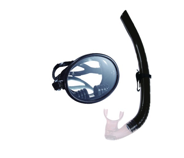 Набор маска,трубка WAVE MS-1332S66 силикон,черный (53042)