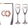 Набор бокалов для шампанского из 2 шт. с золотой каймой 170 мл. Оптпромторг ООО (802-510114)