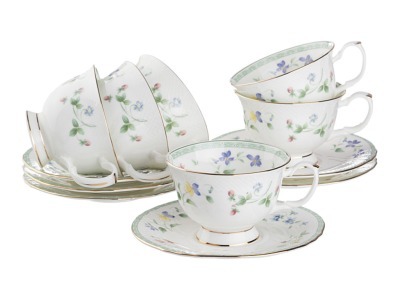 Чайный набор на 6 персон 12 пр. 200 мл. Porcelain Manufacturing (264-304) 