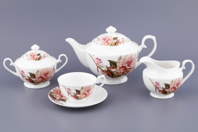 Чайный сервиз на 6 персон 15 пр.1500/230 мл. Porcelain Manufacturing (115-255) 