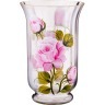 Ваза декоративная бутон розы розовый высота 25 см (135-5074) 