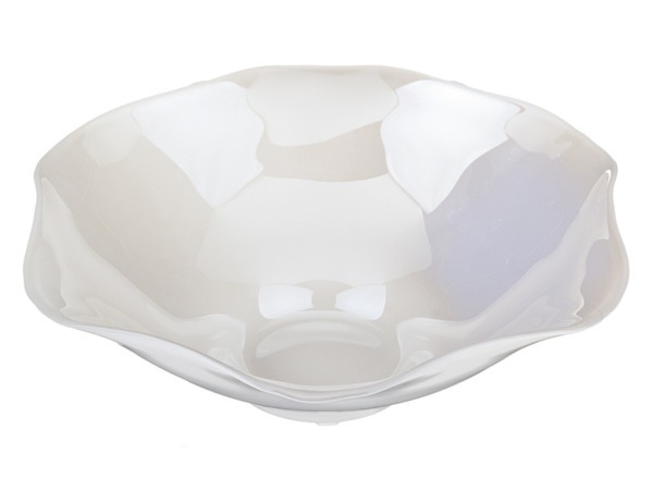Чаша декоративная "модерн" белая диаметр=22 см.высота=6 см. FRANCO (316-897)