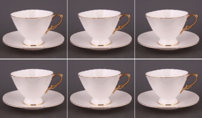 Чайный набор "blanco" на 6 персон 12 пр. 200 мл. Porcelain Manufacturing (264-310) 