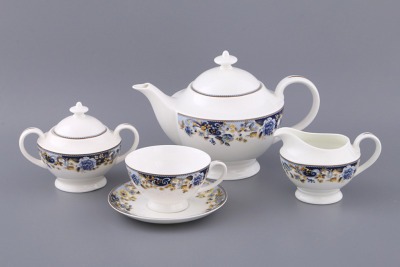 Чайный сервиз на 6 персон 15 пр." роузмари" 1100/200 мл. Porcelain Manufacturing (440-126) 