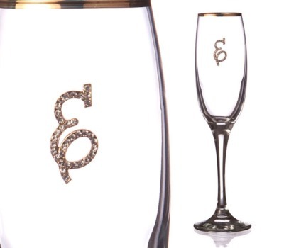 Бокал для шампанского "е" с золотой каймой 170 мл. (802-510034) 