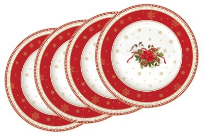 Набор из 4-х десертных тарелок Рождественская  коллекция - R2S-R1113_SPIR-AL Easy Life (R2S)