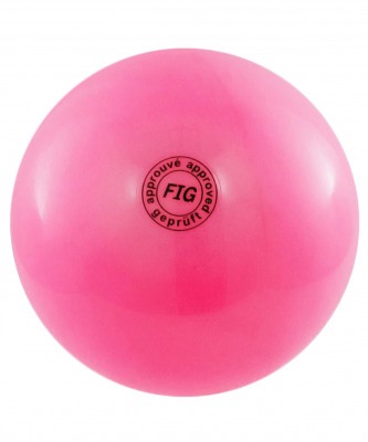 Мяч для художественной гимнастики АВ2801, 19 см, 400 г, розовый (9201)