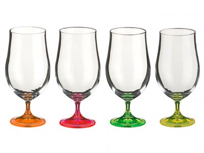 Набор бокалов для коктейлей из 4 шт "neon" 380 мл..высота=17 см. Crystalex Cz (674-394) 