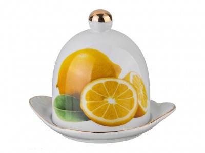 Лимонница с крышкой длина=12 см высота=11 см Porcelain Manufacturing (178-344) 