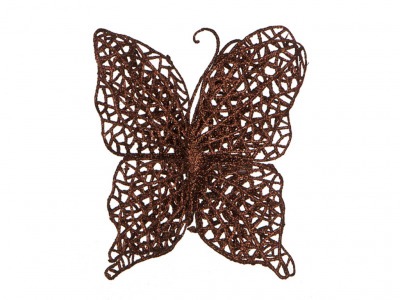 Изделие декоративное "бабочка" на клипсе. длина=12см. шоколад Huajing Plastic (241-2470) 