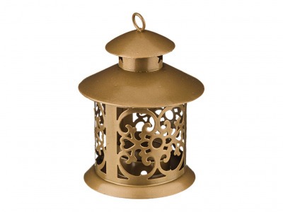 Подсвечник-фонарь "золотой орнамент" диаметр=8,5 смювысота=14 см. Polite Crafts&gifts (167-122) 