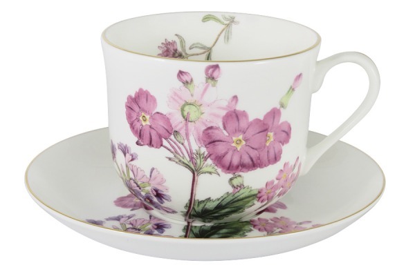 Чашка с блюдцем (розовые цветы)  Лаура в подарочной упаковке - AL-17821-D-BCS-ST Anna Lafarg Stechcol