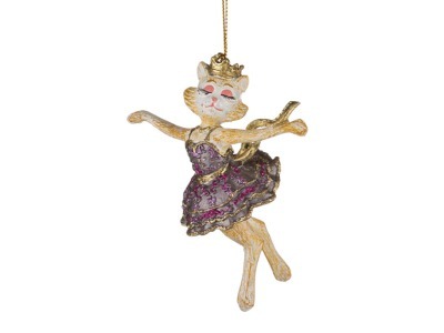 Елочная игрушка "кошка-балерина" 12 см.без упак. Markalex Creative (130-161) 
