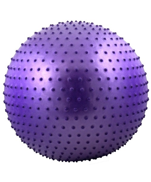 Мяч гимнастический массажный GB-301 55 см, антивзрыв, фиолетовый (129935)
