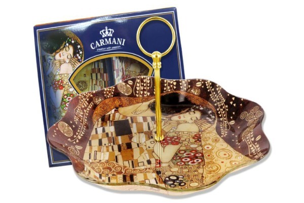 Менажница с ручкой Поцелуй (Г. Климт) - CAR198-8091-AL Carmani