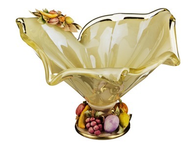 Декоративная чаша 38*35 см.высота=24 см. White Cristal (647-597) 