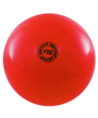 Мяч для художественной гимнастики АВ2801, 19 см, 400 г, красный (7885)