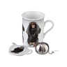 Чайный набор 3 пр."обезьяна":кружка 300 мл.,подставка для чайн.пакетиков,ситечко для чая (кор=36набо Porcelain Manufacturing (270-236) 