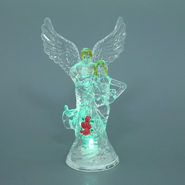 Фигурка "ангелы"  с подсветкой высота=14 см.(кор=96шт.) Polite Crafts&gifts (786-153)