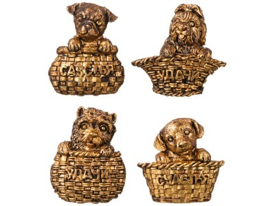 Набор магнитов "собака" из 4 шт. Chaozhou Fountains&statues (100-445) 