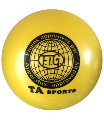 Мяч для художественной гимнастики RGB-101, 15 см, желтый (271202)