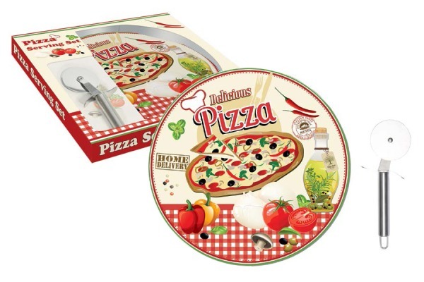 Набор для пиццы: тарелка + нож Подарки Easy Life (R2S) (R2S467_PIZ-AL)
