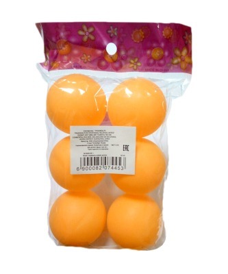 Мяч для настольного тенниса E71-272, оранжевый, 6 шт. (255313)