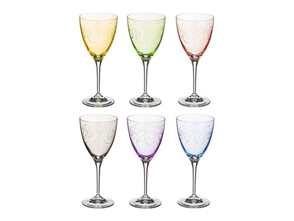 Набор бокалов для вина из 6 шт. "кейт" 250 мл..высота=19 см. Crystalex Cz (674-486) 