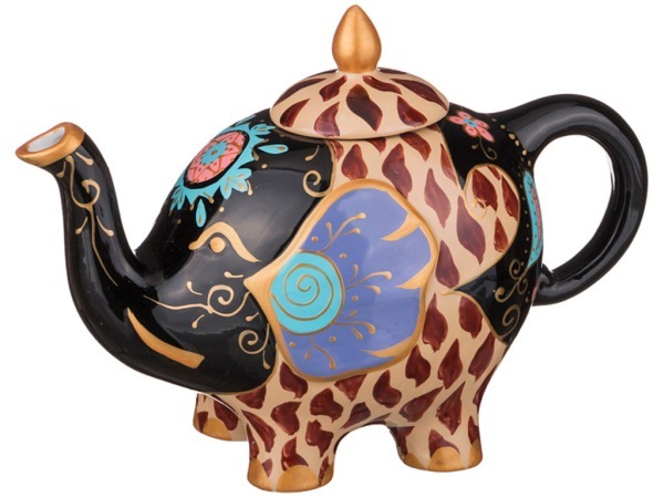 Чайник "индийский слон" 800 мл. ручная роспись Hangzhou Jinding (151-083) 