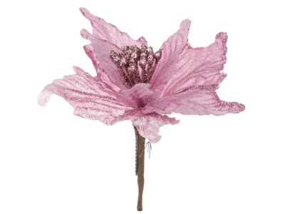 Цветок искусственный "пуансетия" диаметр=20 cm на клипсе Lefard (241-1843)