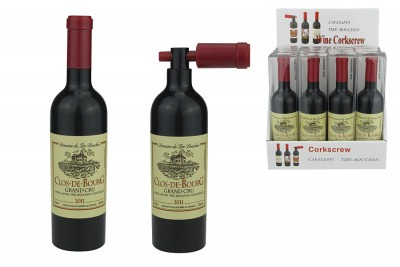 Бутылка-штопор с красной пробкой Wine Tools ( WT600712PR-AL )