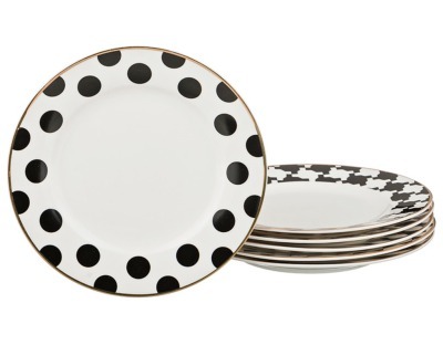 Набор тарелок десертных из 6 шт."черно-белое" 19см. Porcelain Manufacturing (779-164) 