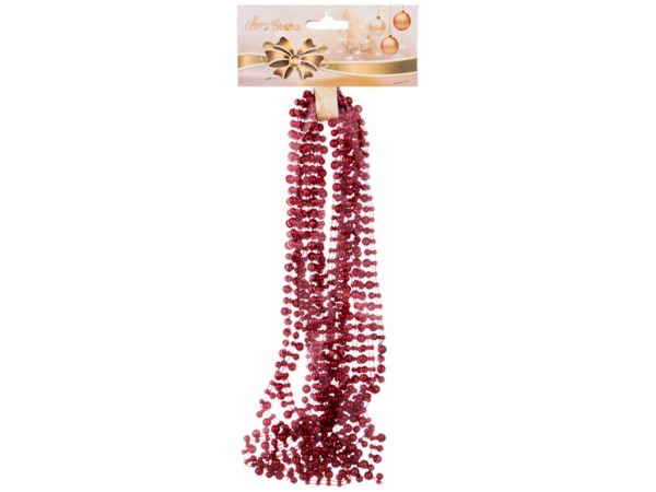 Декор. изделие "гирлянда вязанье" 2,7 м на блистере цвет рубин (кор=192 шт.) Polite Crafts&gifts (224-028)