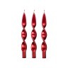 Набор свечей из 3 шт. красный металлик н=27 см. Adpal (348-304)