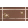 Дорожка на стол 38*71 см"корейская роза" , 100% хлопок, кофе Текстильный Мир (850-812-31)