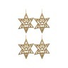 Декоративное изделие:набор звездочек из 4 шт. высота=10 см  (кор=144 наб.) Lefard (858-074)