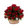Изделие декоративное "корзинка с розами" диаметр=16 см. высота=15 см. NAPOLEON (303-115)