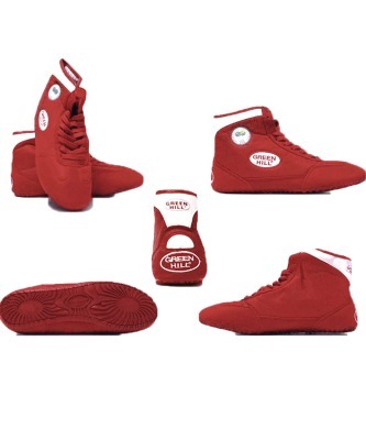 Обувь для борьбы GWB-3052/GWB-3055, красный/белый (149728)