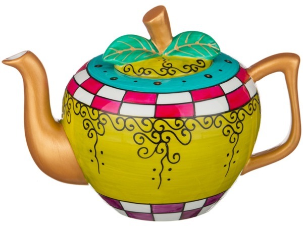 Чайник "яблоко" 800 мл. ручная роспись Hangzhou Jinding (151-080) 