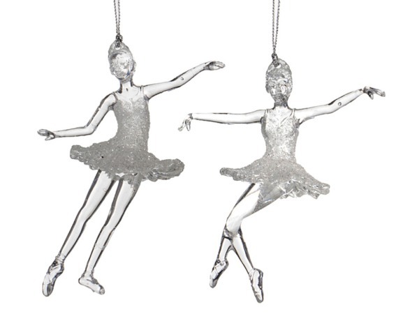 Балерина жемчужно белый/серебро 10,5*14 см. (мал-24/кор=288шт.) Myco International (865-046)