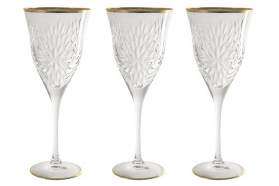 Набор: 6 хрустальных бокалов для вина Умбрия - золото - SM3550_844-AL Same