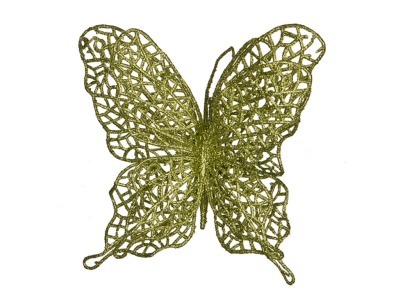 Изделие декоративное "бабочка" на клипсе. длина=14см. салатовый Lefard (241-2442)