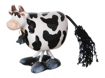 Статуэтка с качающейся головой "черно-белая корова" 12*7*10,8 см. Hebei Grinding (125-081) 