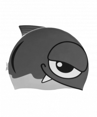 Шапочка для плавания AWT Fish Tunder/Silver, силикон, 91915 11 (259993)