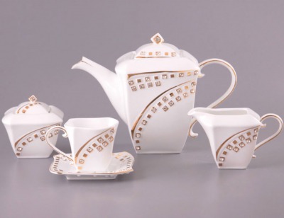 Чайный сервиз на 6 персон 15 пр. 1200/200 мл. Porcelain Manufacturing (449-217) 