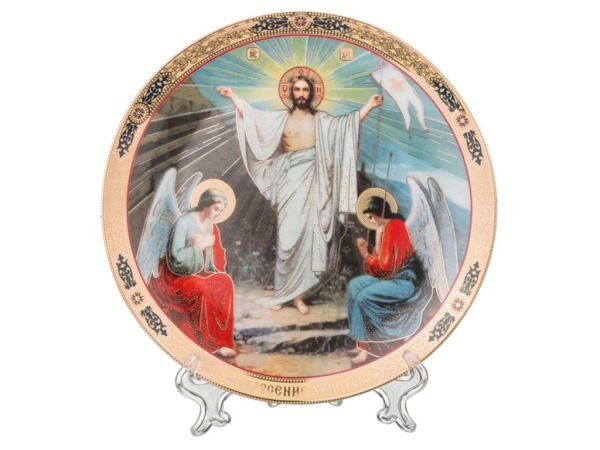 Тарелка настенная декоративная "воскресение христово" диаметр=18 см Hangzhou Jinding (55-2709) 